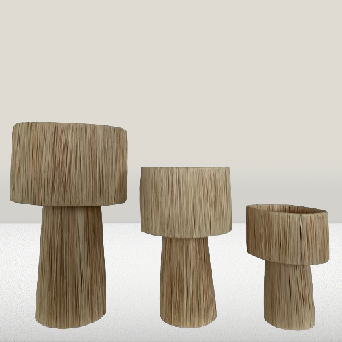 Raffia lamp M naturel