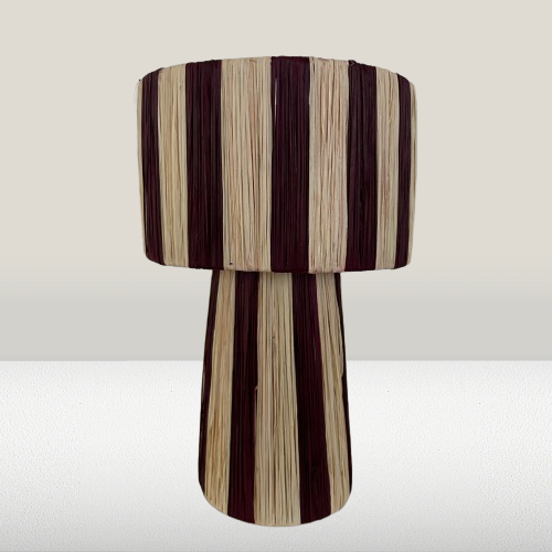 Raffia lamp XL paars