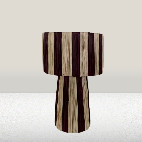 Raffia lamp L paars