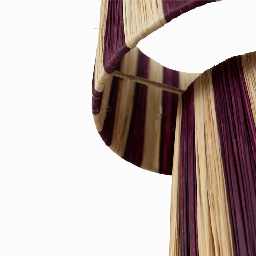 Raffia lamp L paars